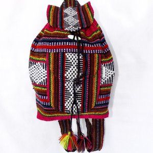 Multi-colored Fabric Backpack Bag by Lillo, Made in Mexico, Like New!
